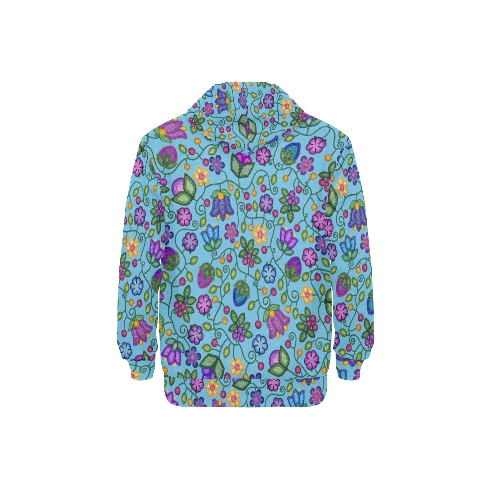 Bloom Uplift Sky Men's Long Sleeve Fleece Hoodie