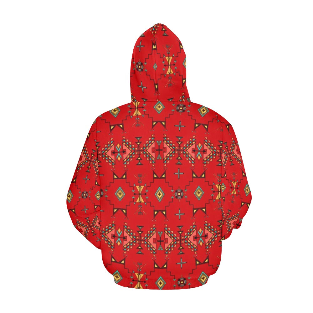 Thunder Flight Red Hoodie for Women (USA Size)