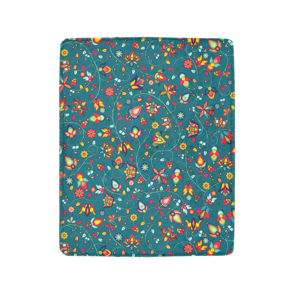 Thorny Path Teal Ultra-Soft Micro Fleece Blanket 40"x50"