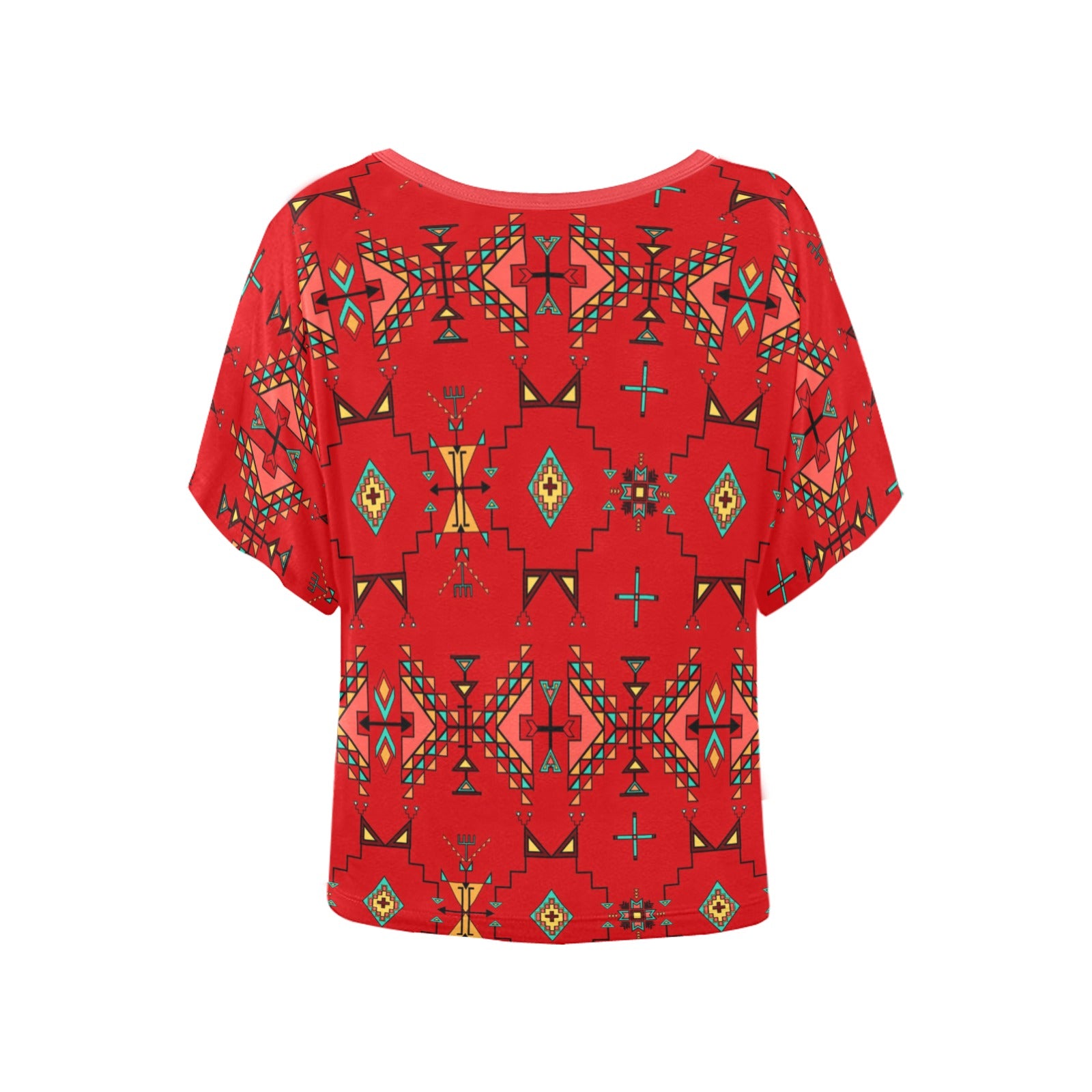 Thunder Flight Red Women's Batwing-Sleeved Blouse T shirt