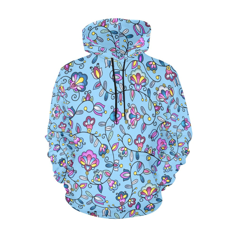 Autumn Bundle Blessing Blue Hoodie for Women (USA Size)