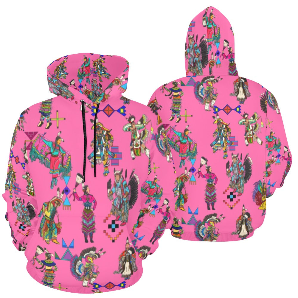 Grand Entry Dancer Pink Hoodie for Men (USA Size)