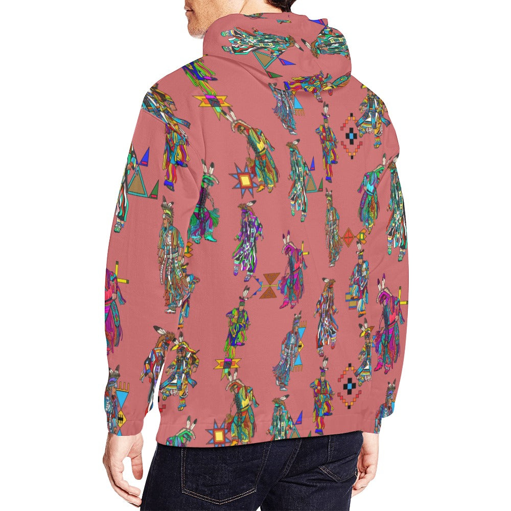 Men's Grass Dancers Terra Cotta Hoodie for Men (USA Size)