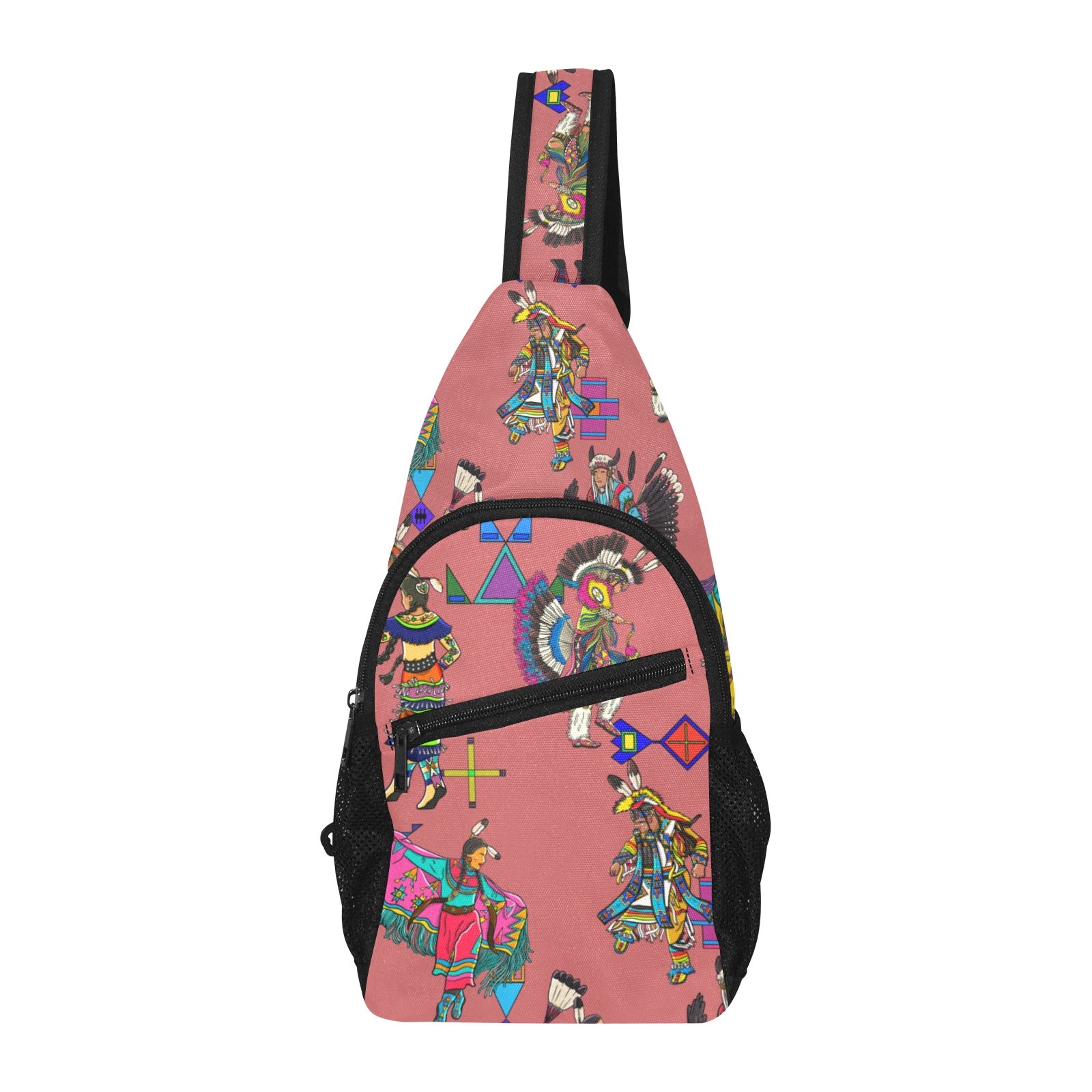 Grand Entry Dancers Terra Cotta Chest Bag
