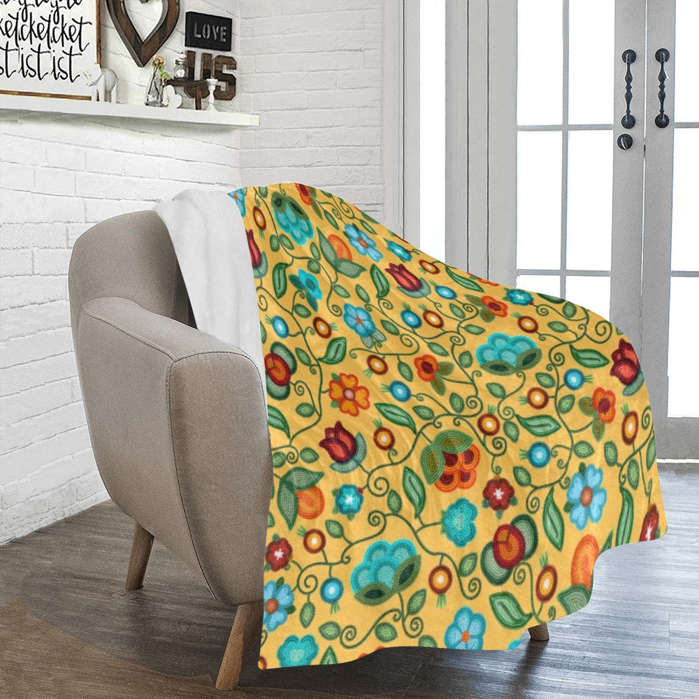 Prairie Fire Petals Honey Ultra-Soft Micro Fleece Blanket 50"x60"