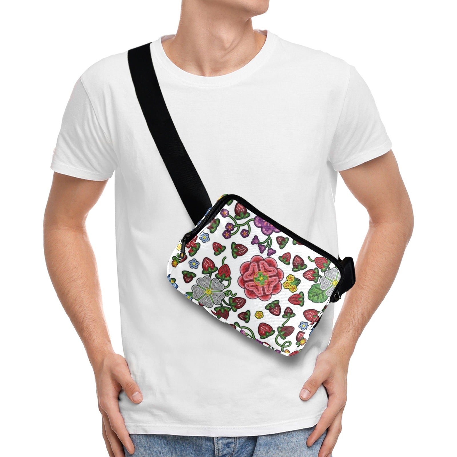 Berry Pop White Belt Bag