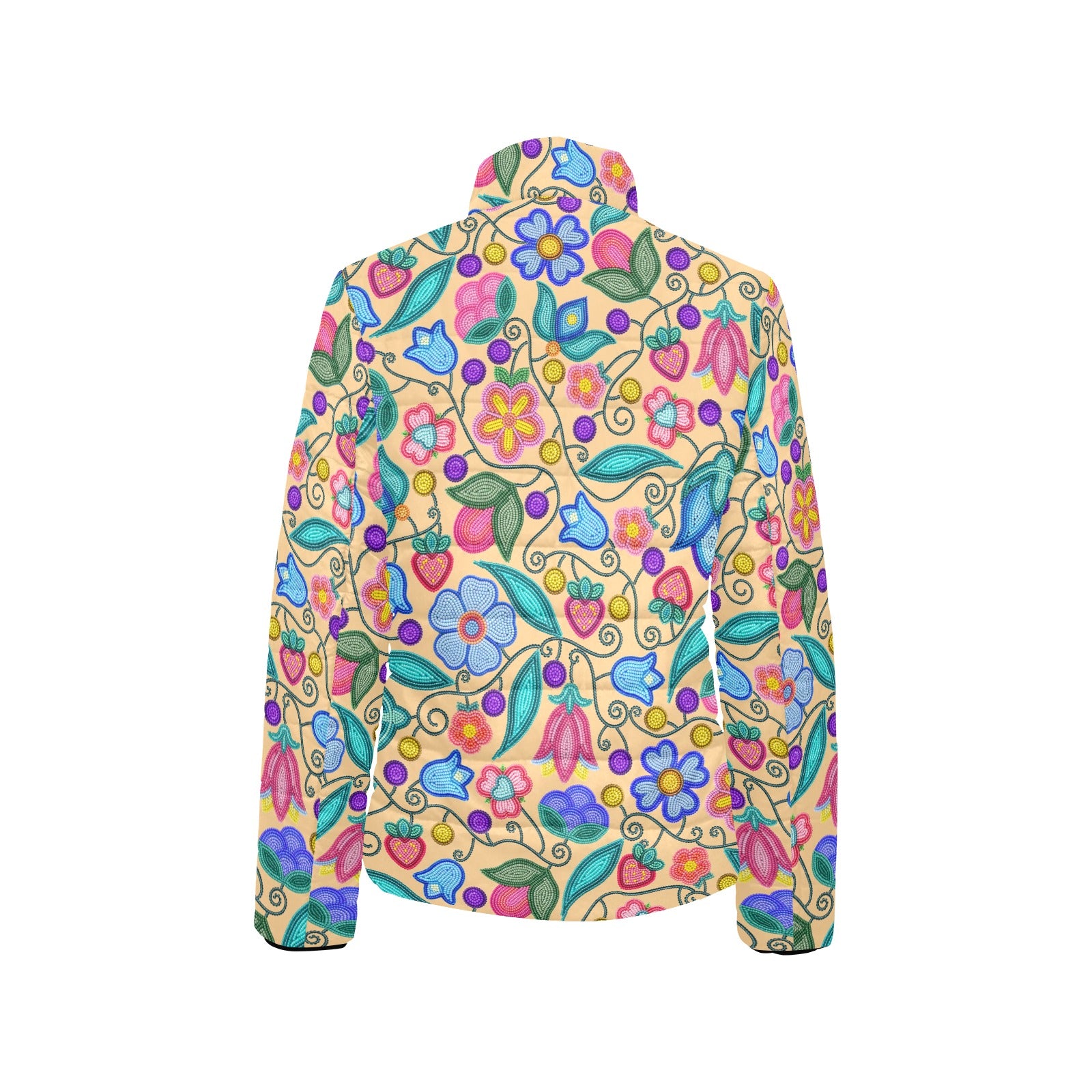 Sweet Offering Cream Women's Stand Collar Padded Jacket