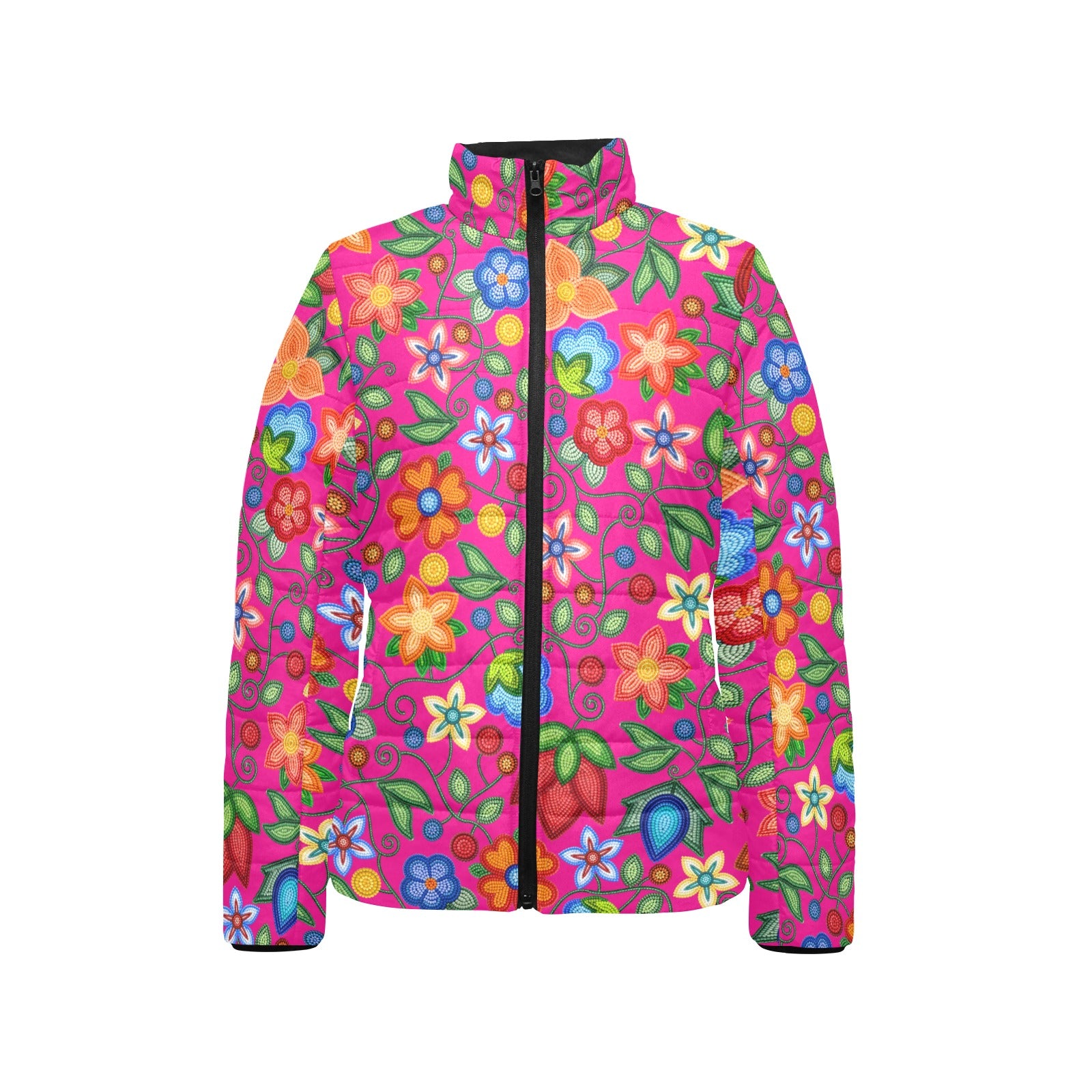 Morning Harmony Pink Women's Stand Collar Padded Jacket