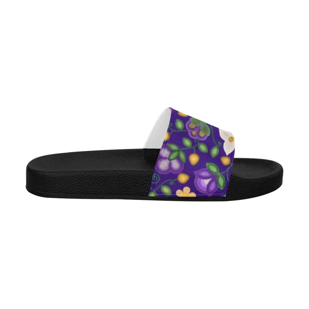 Midnight Moss Bloom Aubergine Women's Slide Sandals