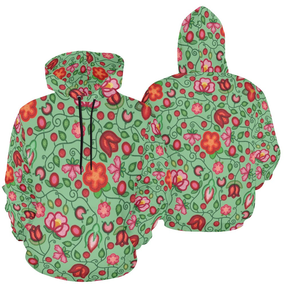 Rose Reverie Green Hoodie for Men (USA Size)