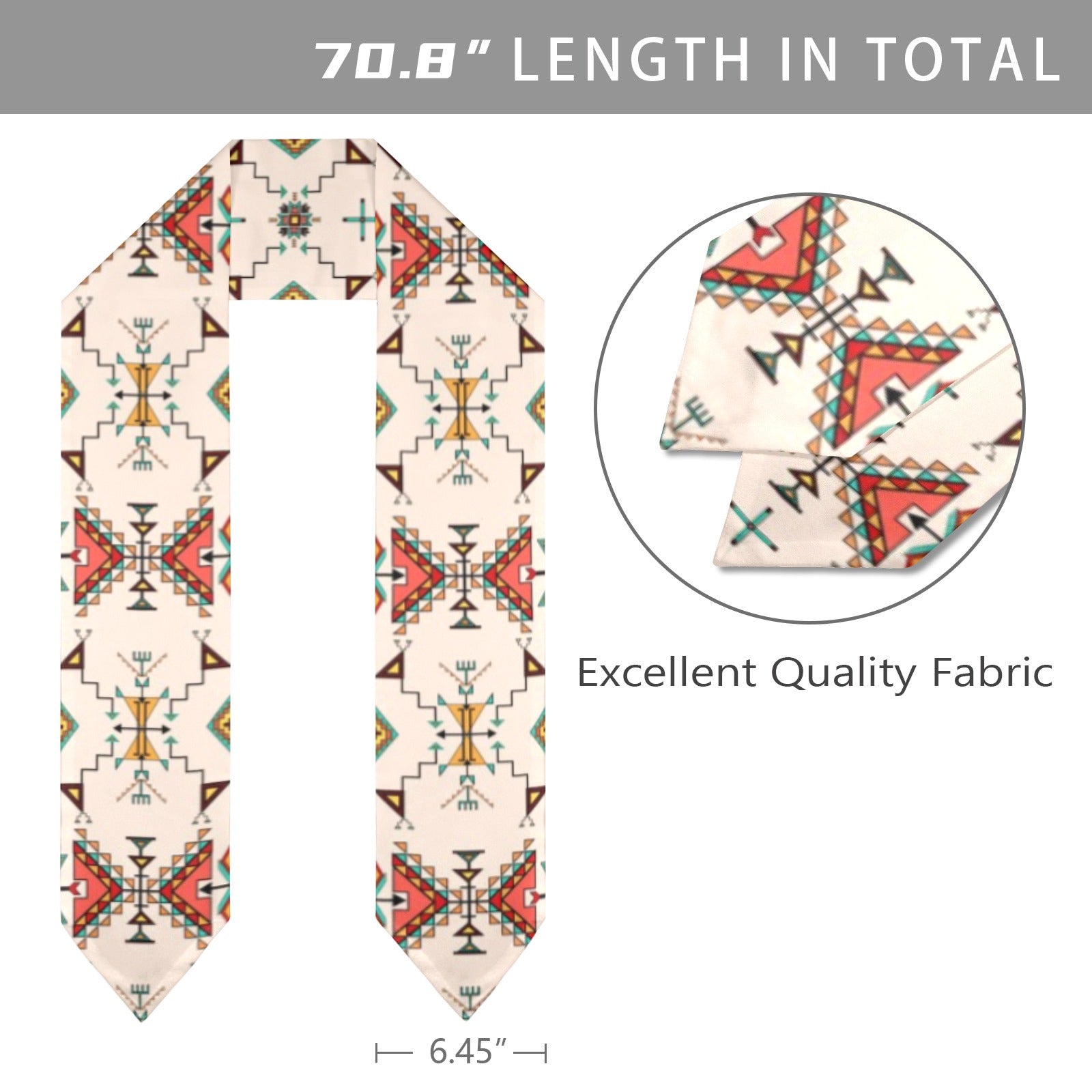 Thunder Flight Cream Graduation Stole