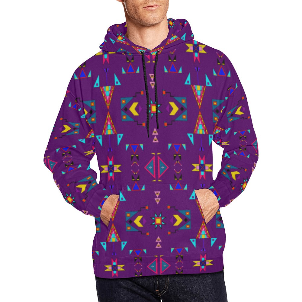 Enemy Territory Berry Hoodie for Men (USA Size)
