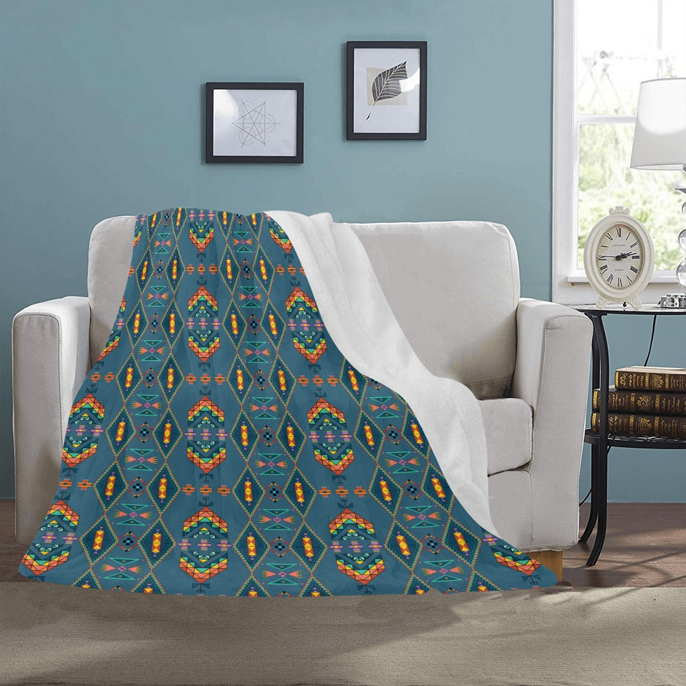 Travois Tipi Deep Lake Ultra-Soft Micro Fleece Blanket 50"x60"