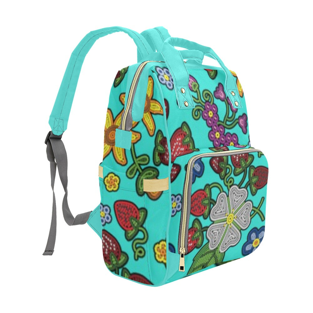 Berry Pop Turquoise Multi-Function Diaper Backpack/Diaper Bag