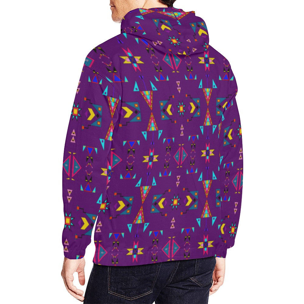 Enemy Territory Berry Hoodie for Men (USA Size)