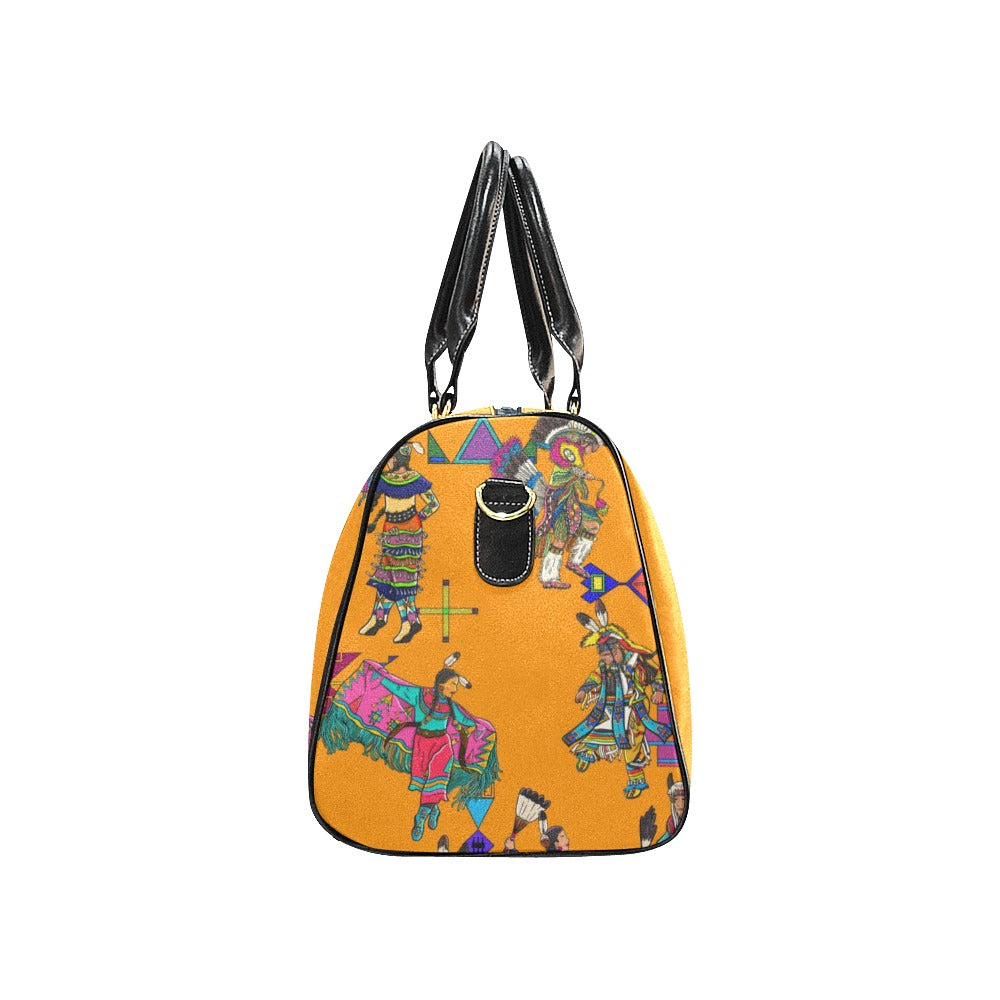 Grand Entry Dancers Orange Waterproof Travel Bag/Small