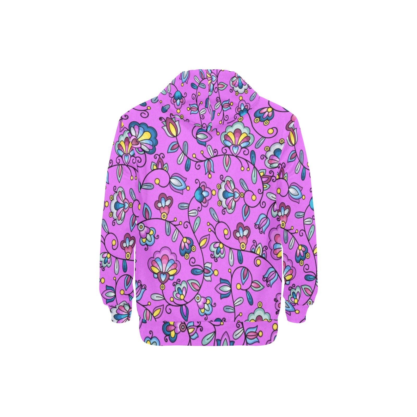 Autumn Bundle Blessing Purple Men's Long Sleeve Fleece Hoodie