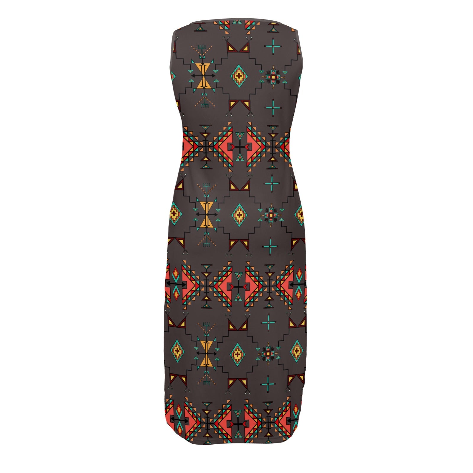 Thunder Flight Gray Phaedra Sleeveless Open Fork Long Dress