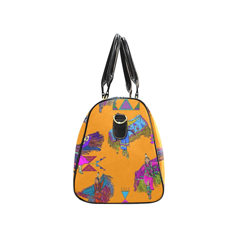 Women's Fancy Dancers Orange Waterproof Travel Bag/Small