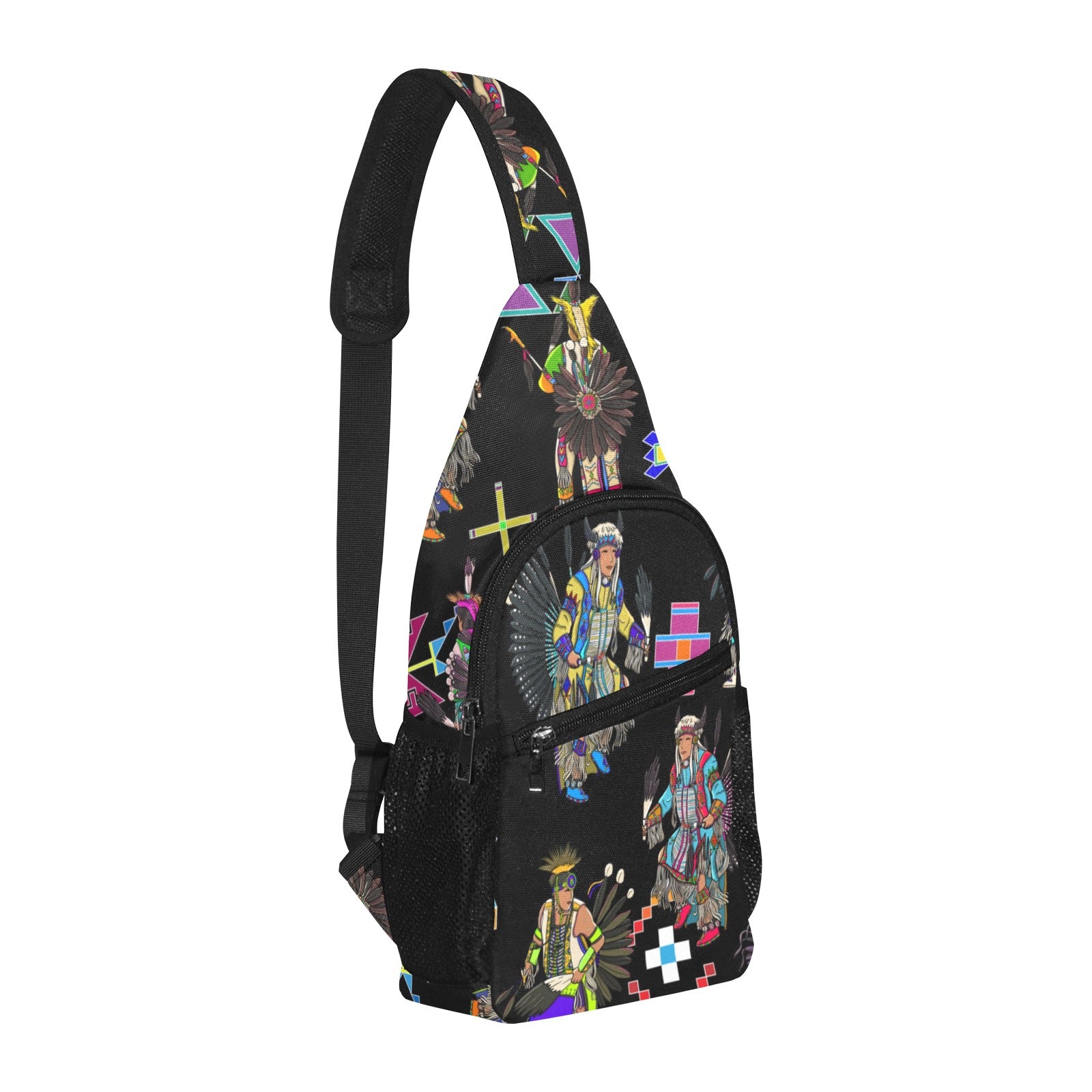 Men's Tradish Dancers Black Chest Bag