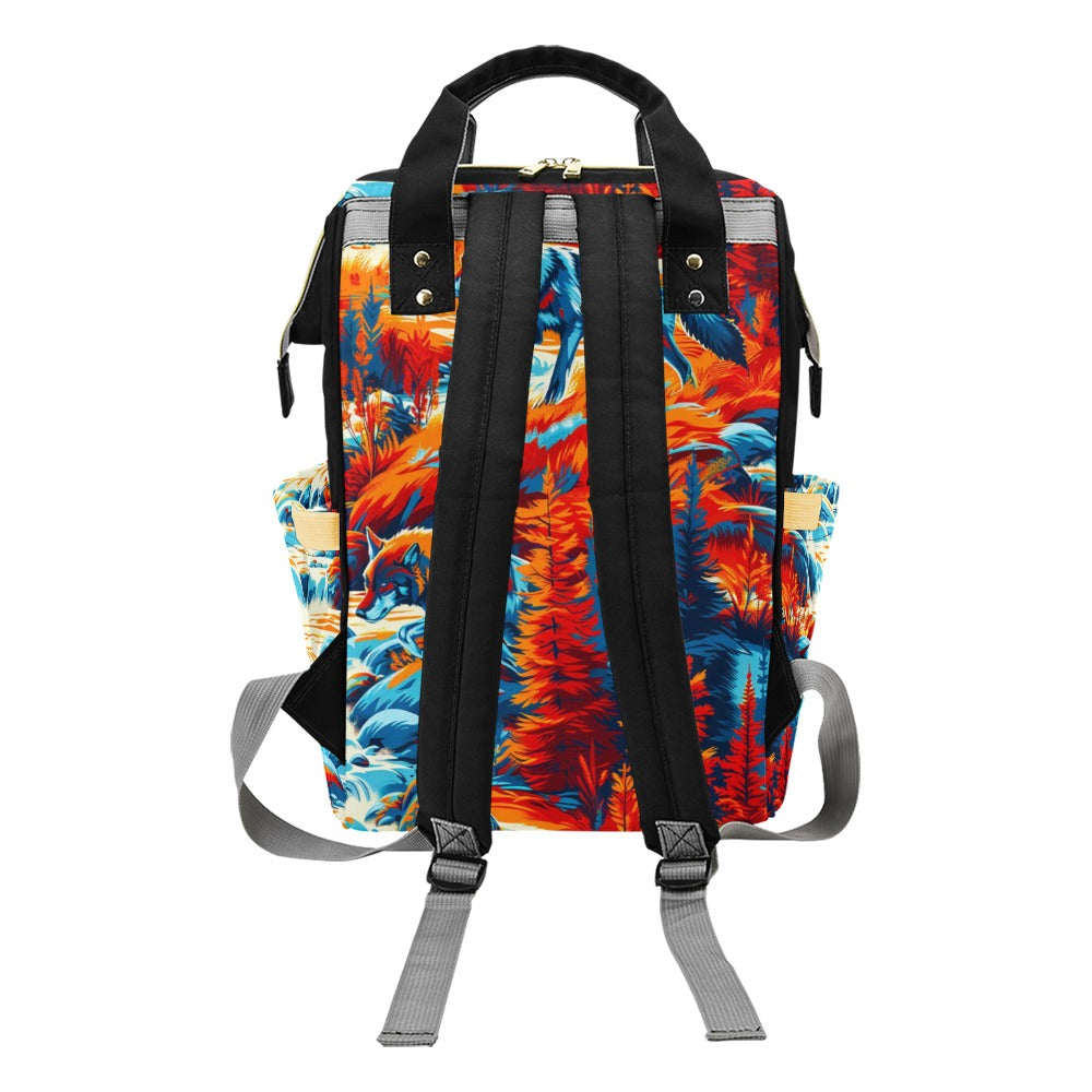 Hunting Wolves Multi-Function Diaper Backpack/Diaper Bag