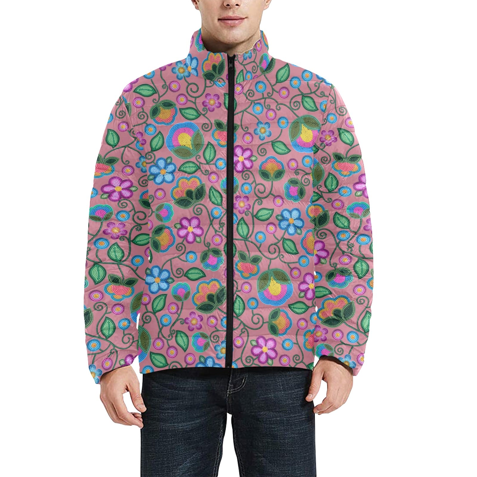 Turquoise Sunbeam Peach Men's Padded Jacket
