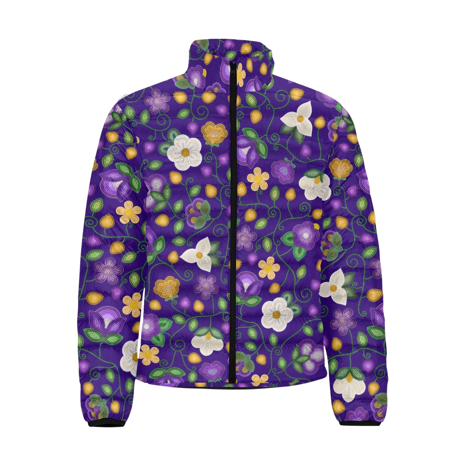 Midnight Moss Bloom Aubergine Men's Padded Jacket