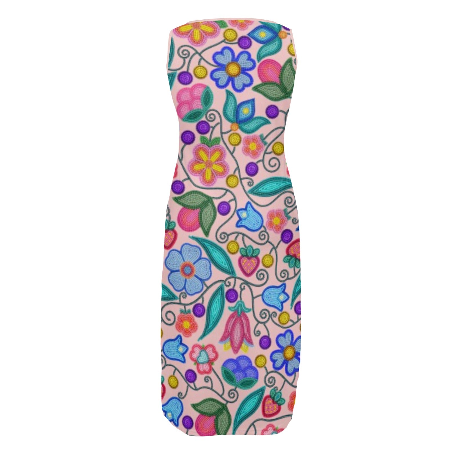 Sweet Offering Pink Phaedra Sleeveless Open Fork Long Dress
