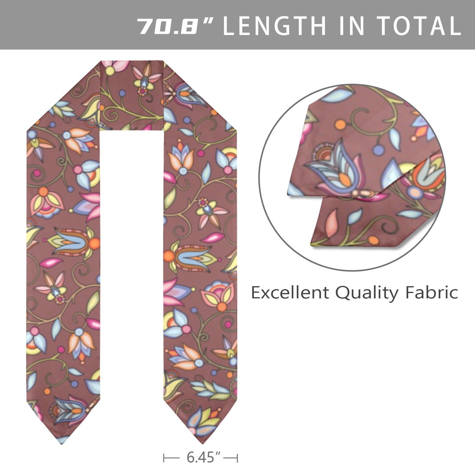 Buffalo Bloom Clay Graduation Stole