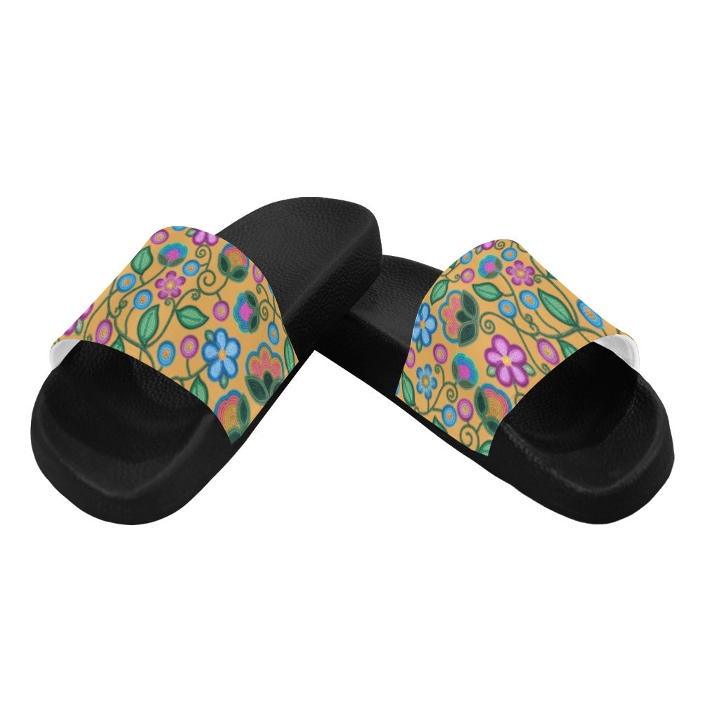 Turquoise Sunbeam Yellow Men's Slide Sandals