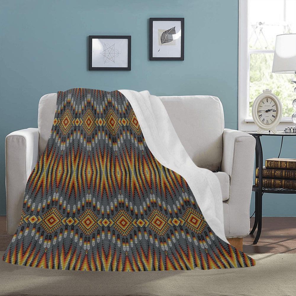 Fire Feather Grey Ultra-Soft Micro Fleece Blanket 60"x80"