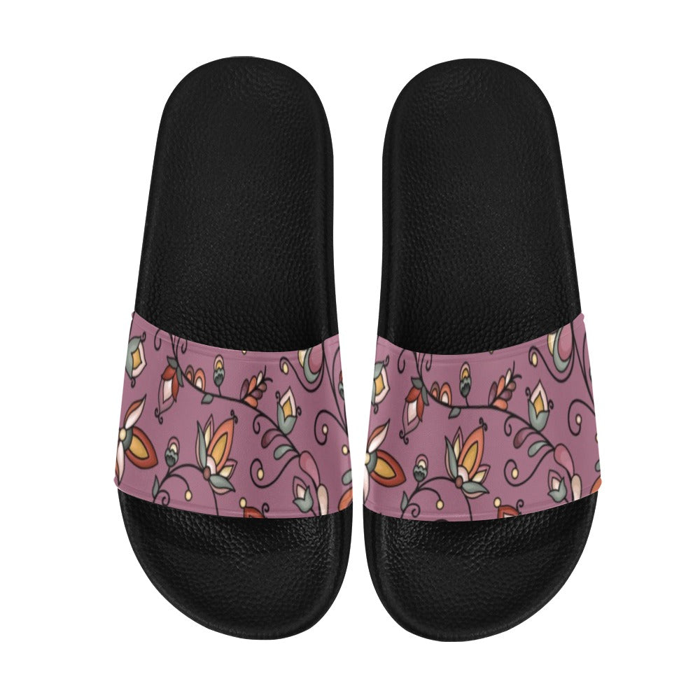 Burnt Sky Petals Magenta Men's Slide Sandals