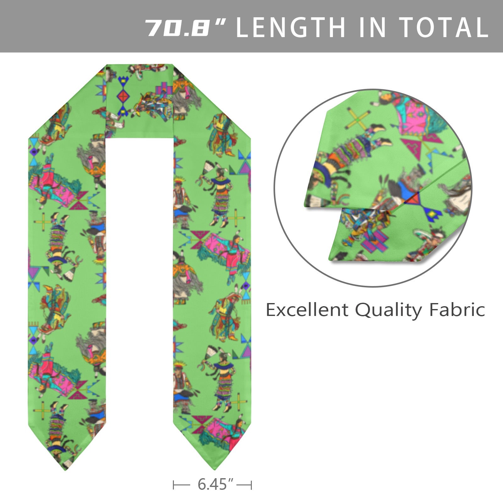 Grand Entry Dancers Grass Graduation Stole