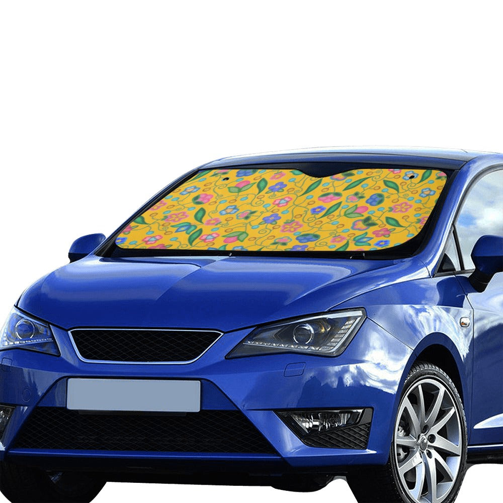 Skyberry Serenade Yellow Car Sun Shade 55"x30"