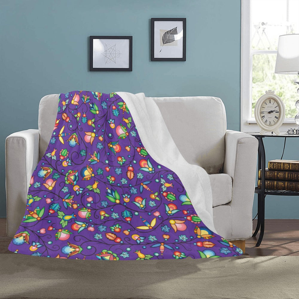 Prairie Plains Spirit Midnight Purple Ultra-Soft Micro Fleece Blanket 50"x60"