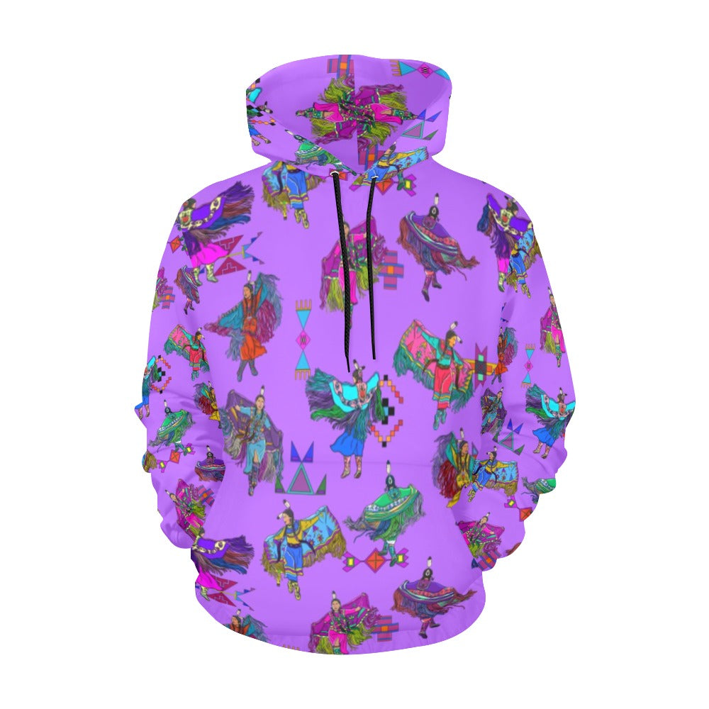 Women's Fancy Dancers Purple Hoodie for Women (USA Size)