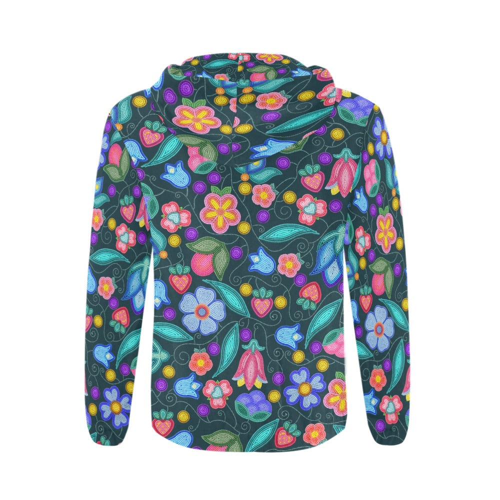 Sweet Offering Dark Teal Men's Zipper Hoodie