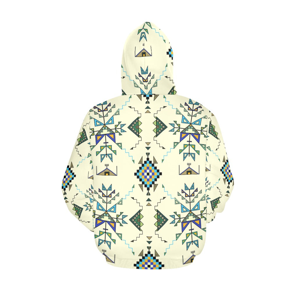 Bear Shield Cream Hoodie for Women (USA Size)