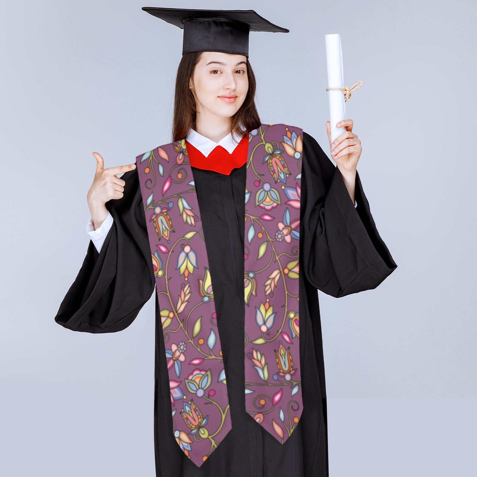 Buffalo Bloom Blush Graduation Stole