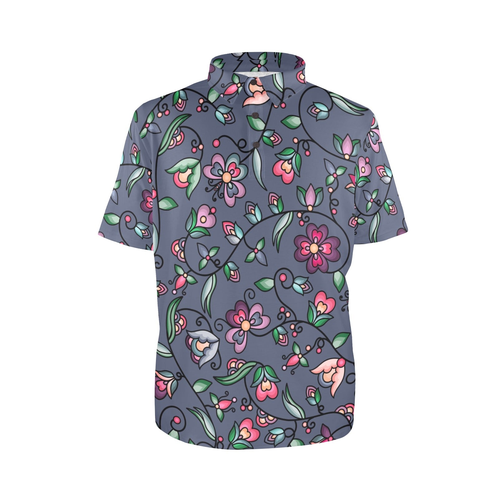Amber Evening Garland Blue Polo Shirt