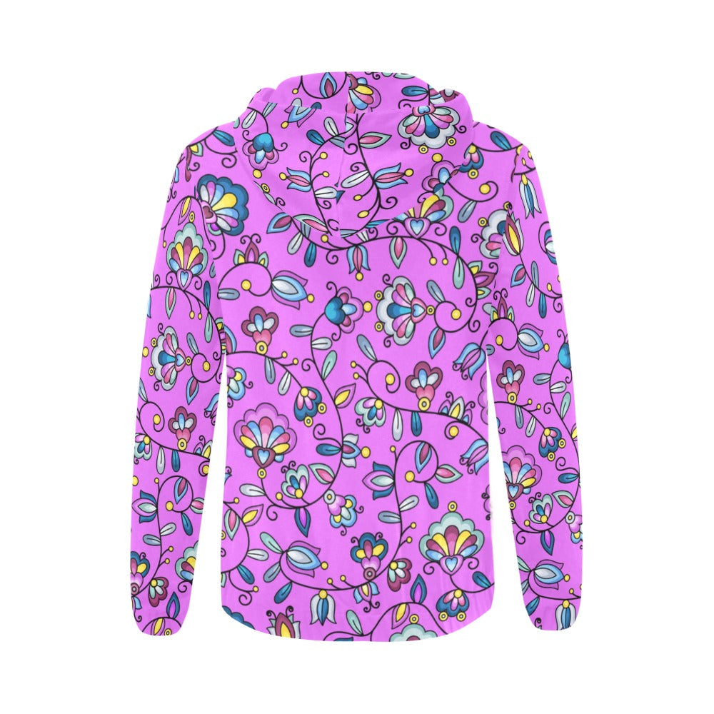 Autumn Bundle Blessing Purple Full Zip Hoodie for Women