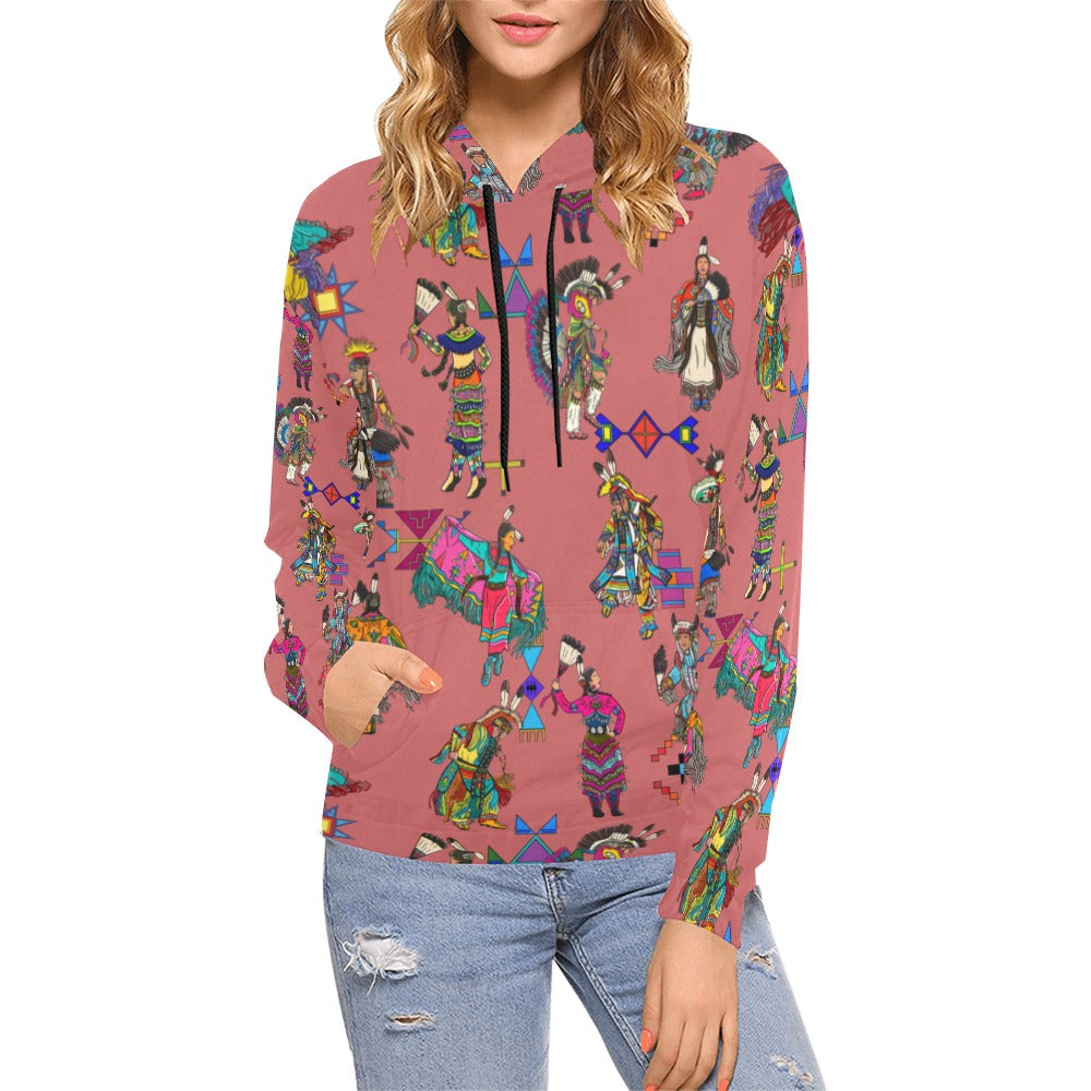 Grand Entry Dancers Terra Cotta Hoodie for Women (USA Size)