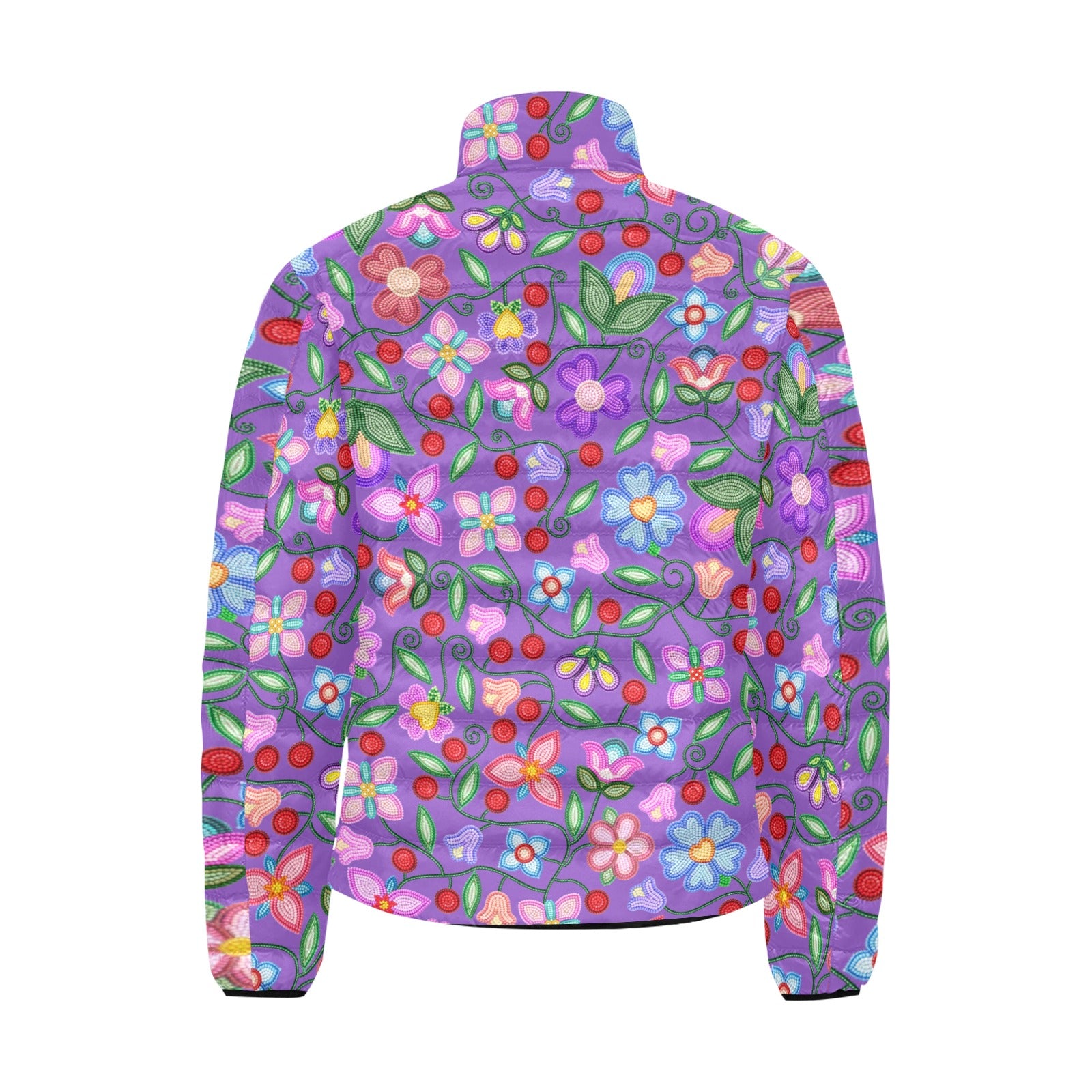 Petal Harmony Lavender Men's Padded Jacket