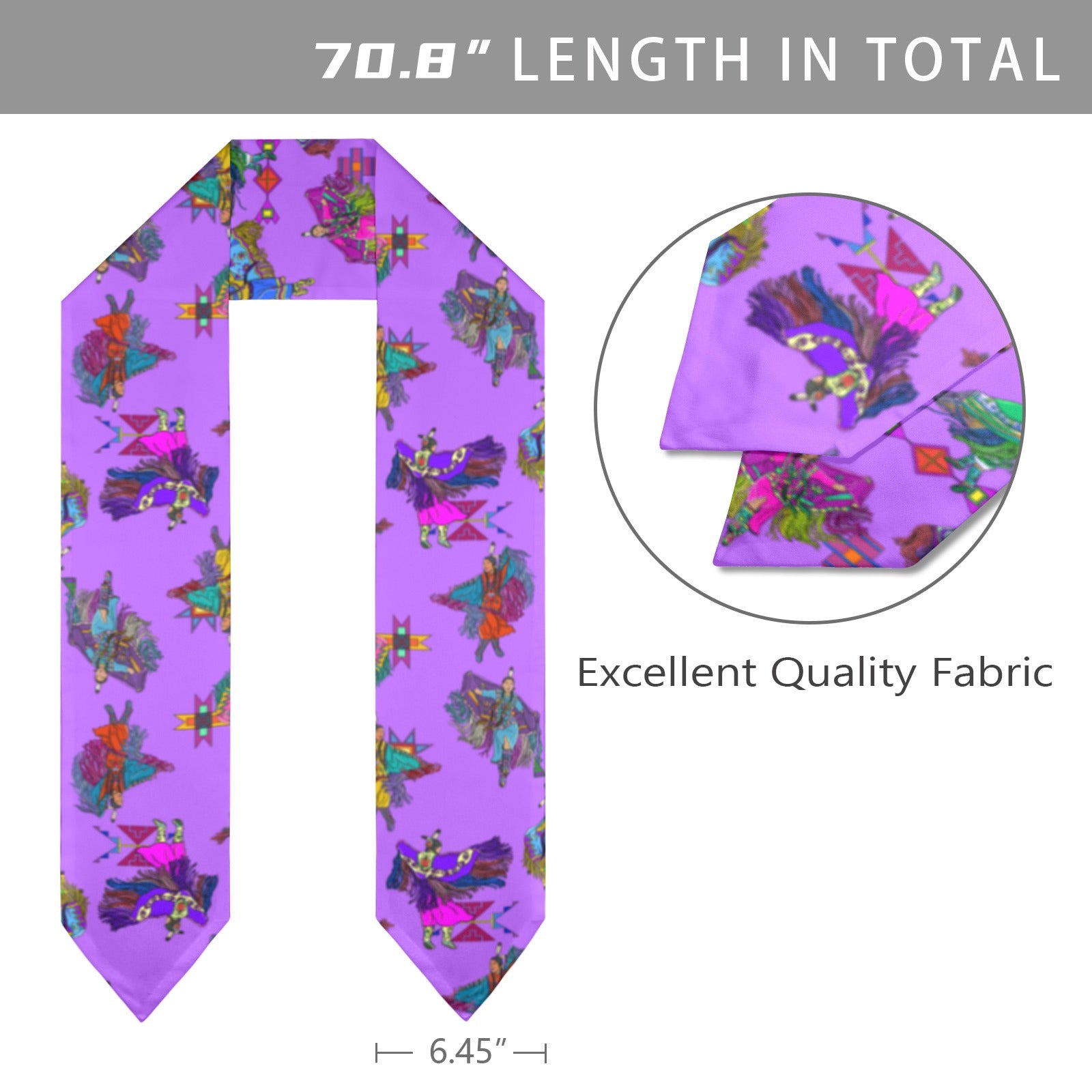 Women's Fancy Dancers Purple Graduation Stole