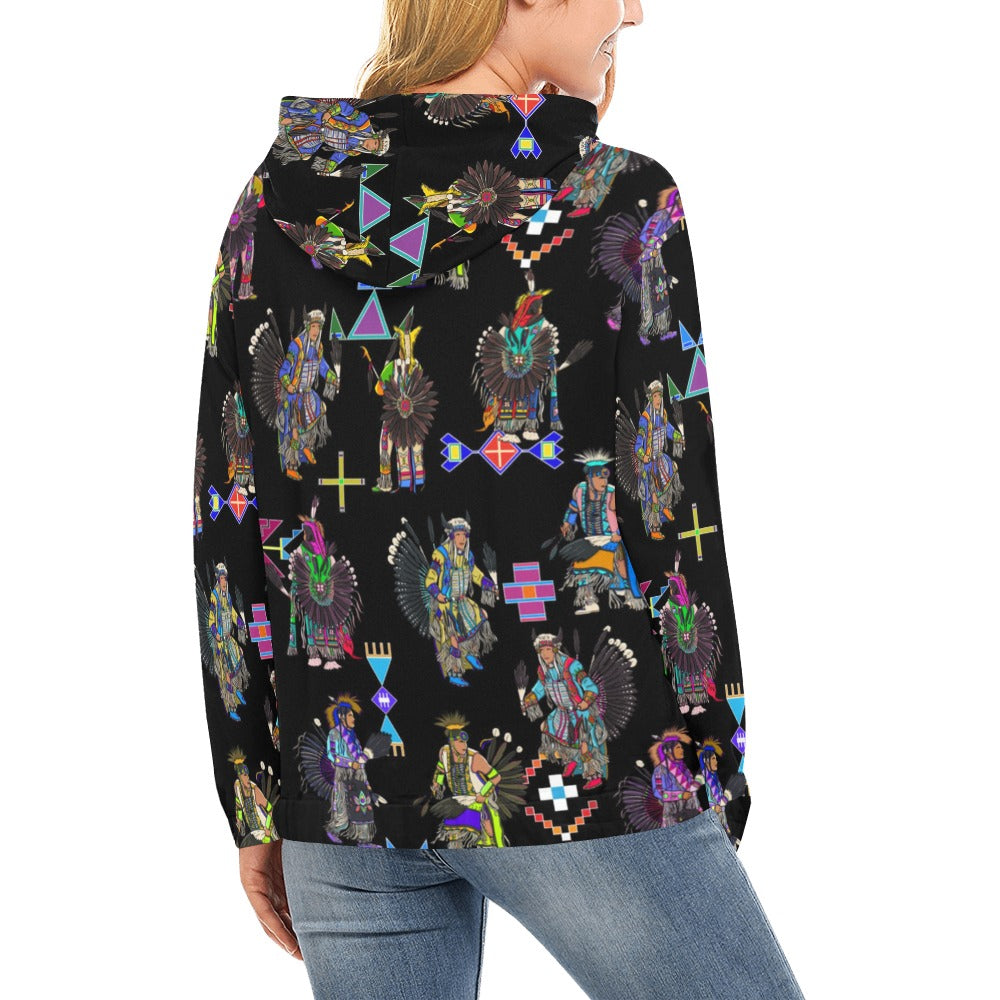 Men's Tradish Dancers Black Hoodie for Women (USA Size)