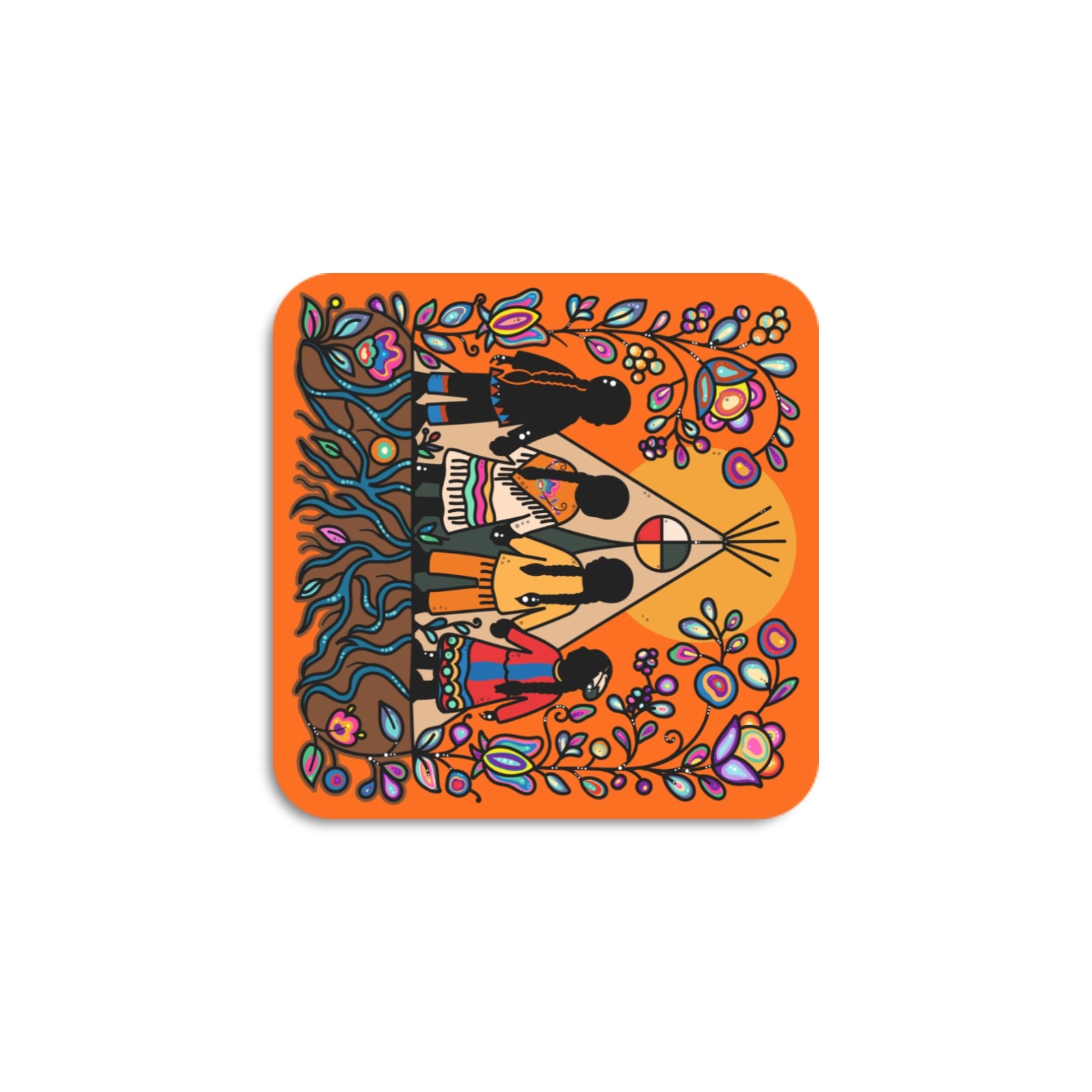 Rooted in Culture Square Fridge Magnet