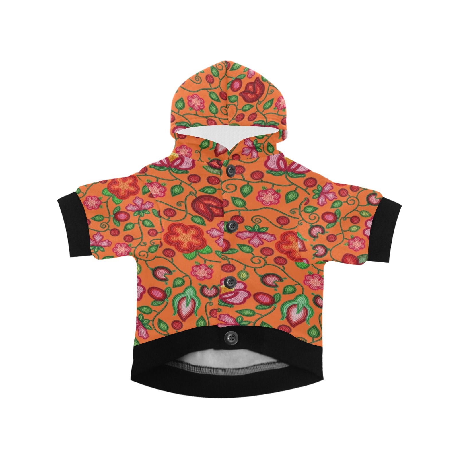 Rose Reverie Orange Pet Dog Hoodie