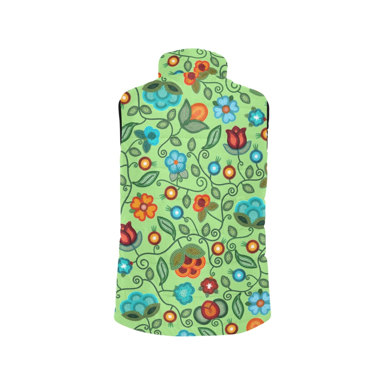 Prairie Fire Petals Sage Women's Padded Vest Jacket