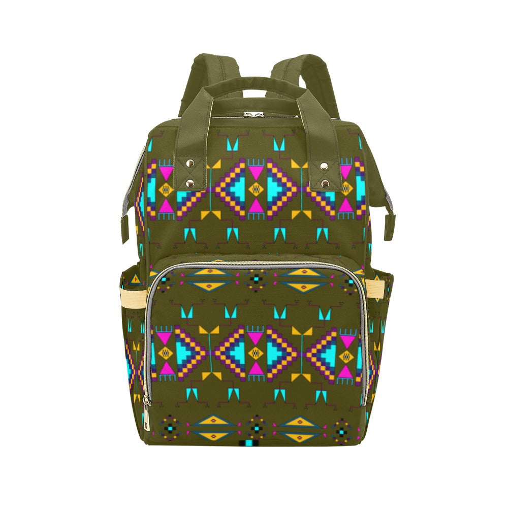 Rite of Passage Olive Multi-Function Diaper Backpack/Diaper Bag