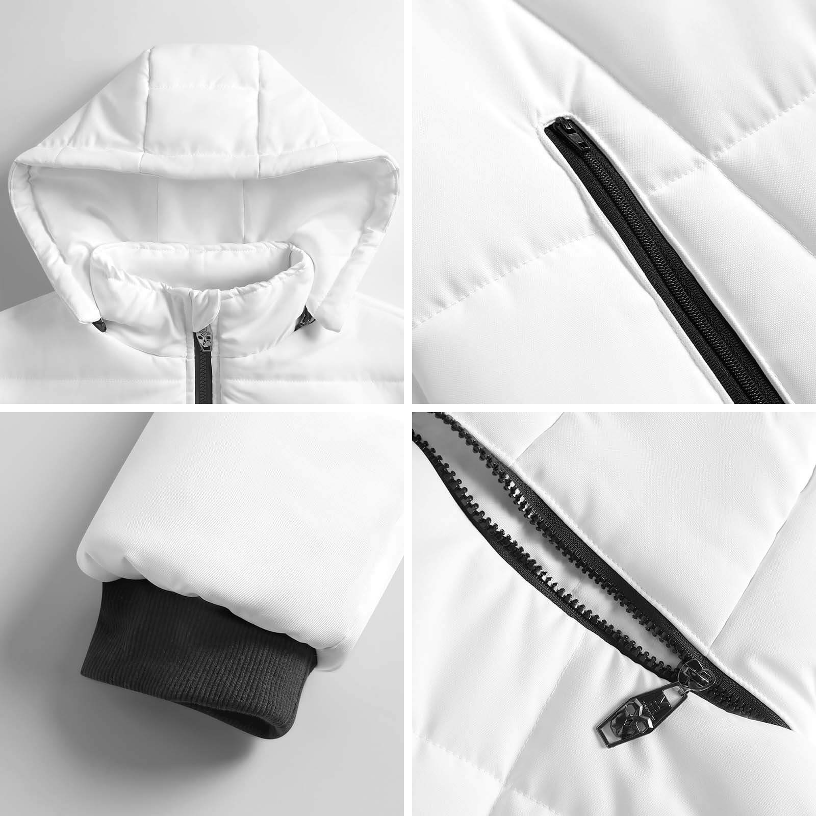 Frost Flower Circle Women's Hooded Puffer Coat